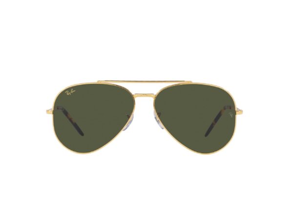 Lunettes de soleil aviator doré avec gravures verres verts