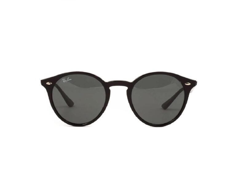 Lunettes de soleil ronde acétate noire verres verts