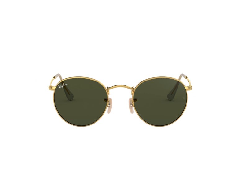 Lunettes de soleil ronde doré et vert